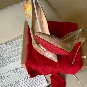Christian Louboutin Pigalle Follies Cork Heels